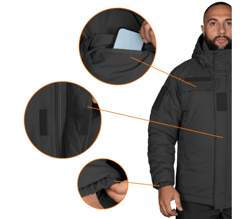 Зимова куртка Patrol System 3.0 Nylon Taslan Чорна (7273), XXXL