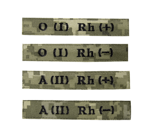 Патч/липучка "Група Крові" Піксель (7737), 1-