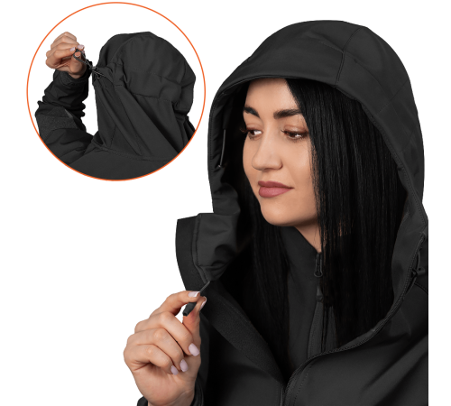 Жіноча куртка Stalker SoftShell Чорна (7442), XS