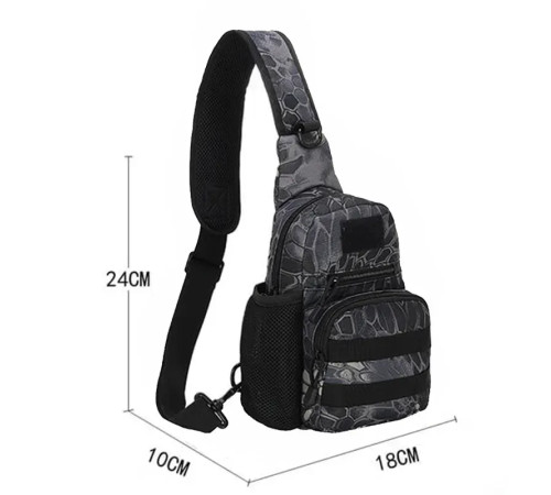 Сумка через плече Smartex 3P Tactical 3 ST-055 Pythons grain black Сумка через плече Smartex 3P Tactical 3 ST-055 Pythons grain black