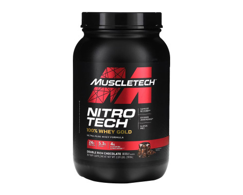 Сироватковий протеїн Nitro Tech 100% Whey Gold - 908г Подвійний насичений шоколад