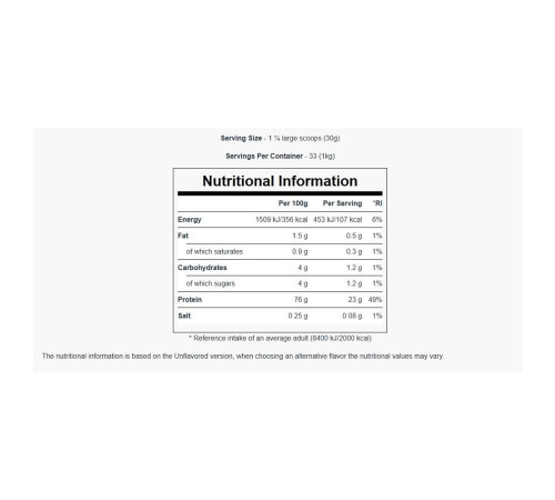 Slow-Release Casein Myprotein - 1000g Strawberry