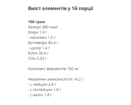 Гейнер Gainer - 1500г Молочний шоколад