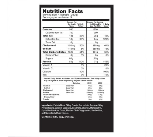 Muscle Juice 2544 - 2250g Chocolate Muscle Juice 2544 - 2250g Chocolate