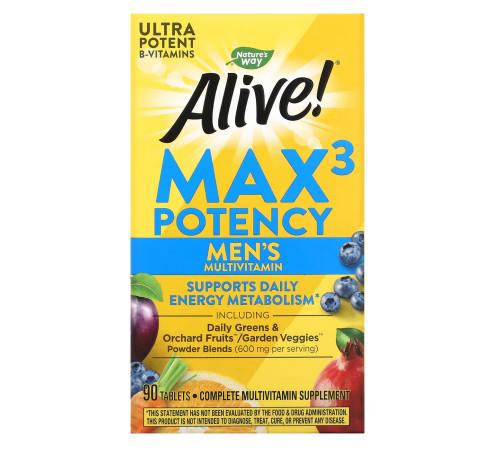 Nature's Way Alive! Max3 Men's - 90 tabs Nature's Way Alive! Max3 Men's - 90 tabs