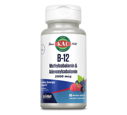 Вітамін B-12 Methylcobalamin and Adenosylcobalamin 2000mcg - 60 таблеток