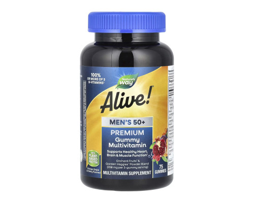 Чоловічі мультивітаміни 50+ (Alive!® Men's 50+ Gummy) - 75 жуйок