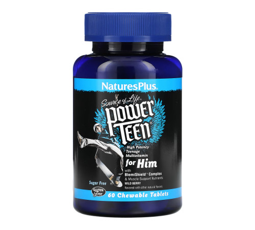 Мультивітамінна добавка для підлітків Power Teen His Chewable - 60 таблеток Мультивітамінна добавка для підлітків Power Teen His Chewable - 60 таблеток