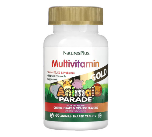 Мультивітаміни для дітей Gold Assorted Chewable - 60 таблеток Мультивітаміни для дітей Gold Assorted Chewable - 60 таблеток