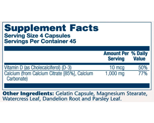 Кальцій з цитратом (Calcium w/ D3 Citrate) 1000мг - 90 капсул