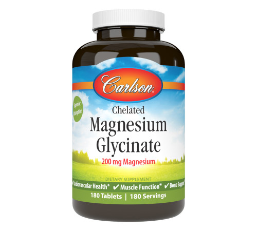 Дієтична добавка Chelated Magnesium Glycinate - 180 таблеток