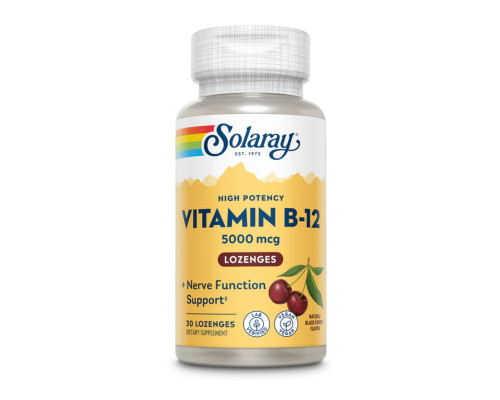 Вітамін Vitamin B-12 5000мкг - 30 таблеток. Натуральна вишня