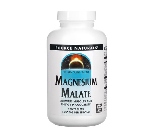 Малат магнію Magnesium Malate 1250мг - 180 таблеток Малат магнію Magnesium Malate 1250мг - 180 таблеток