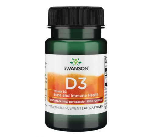 Vitamin D3 High Potency 1,000 IU (25 mcg) - 60 Caps Vitamin D3 High Potency 1,000 IU (25 mcg) - 60 Caps