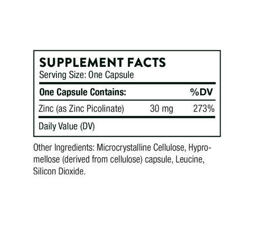 Піколінат цинку (Zinc Picolinate) 30мг - 60 капсул Піколінат цинку (Zinc Picolinate) 30мг - 60 капсул
