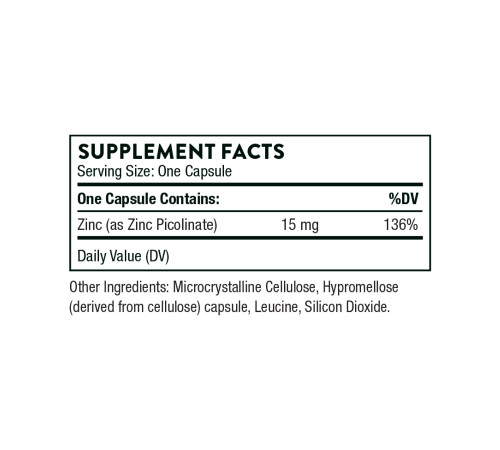 Піколінат цинку (Zinc Picolinate) 15мг - 60 капсул Піколінат цинку (Zinc Picolinate) 15мг - 60 капсул
