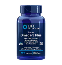 Рибячий жир Super Omega-3 Plus EPA/DHA Fish Oil, Sesame Lignans, Olive Extract, Krill Astaxanthin - 120 капсул