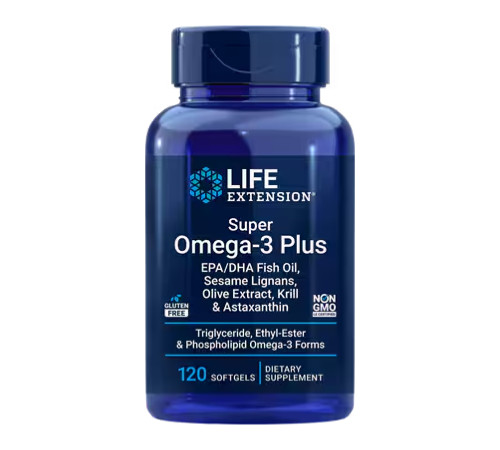 Рибячий жир Super Omega-3 Plus EPA/DHA Fish Oil, Sesame Lignans, Olive Extract, Krill Astaxanthin - 120 капсул