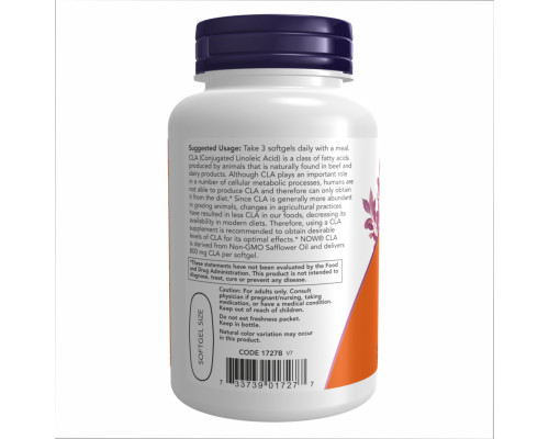 CLA 800mg Now Foods - 90 softgels