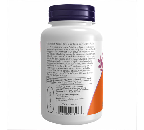 CLA 800mg Now Foods - 90 softgels CLA 800mg Now Foods - 90 softgels