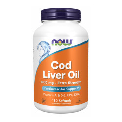 Cod Liver Oil Now Foods 1000mg - 180 sgels