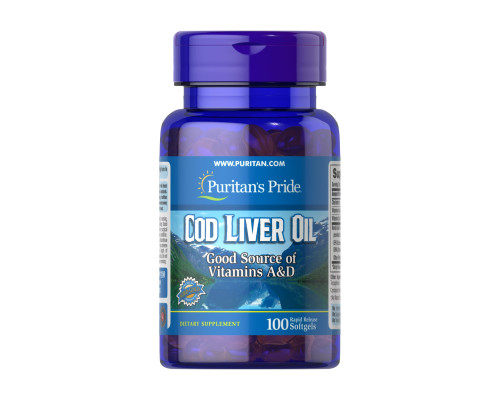 Жир печінки тріски Cod Liver Oil 415мг - 100 капсул