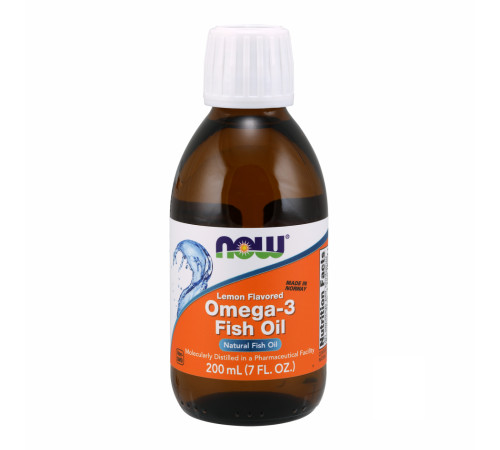 Omega-3 Fish Oil Lemon Now Foods - 200 ml (7 oz)