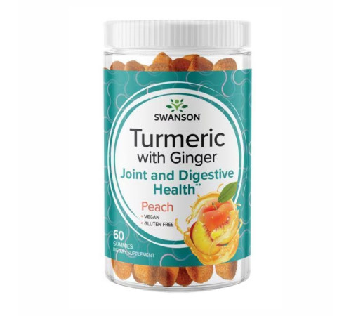Turmeric with Ginger - 60 Gummies Peach Turmeric with Ginger - 60 Gummies Peach