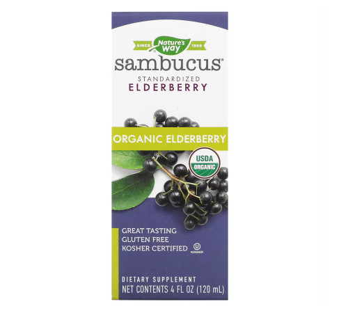 Organic Sambucus Original Nature's Way - 4 oz Organic Sambucus Original Nature's Way - 4 oz