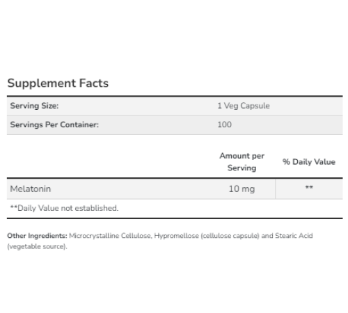 Мелатонін (Melatonin) 10мг - 100 капсул