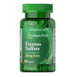 Iron Ferrous Sulfate 28 mg - 100 Tablets