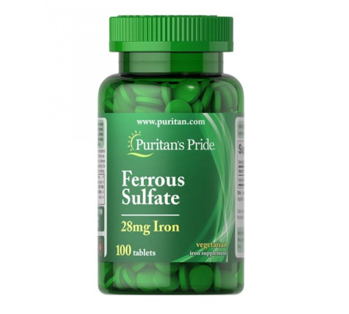 Iron Ferrous Sulfate 28 mg - 100 Tablets