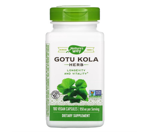 Рослина готу кола (Gotu Kola Herb) - 180 капсул Рослина готу кола (Gotu Kola Herb) - 180 капсул