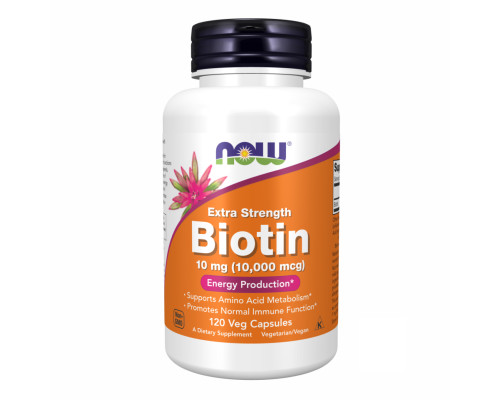 Біотин BIOTIN 10мг (10,000мкг) - 120 капсул