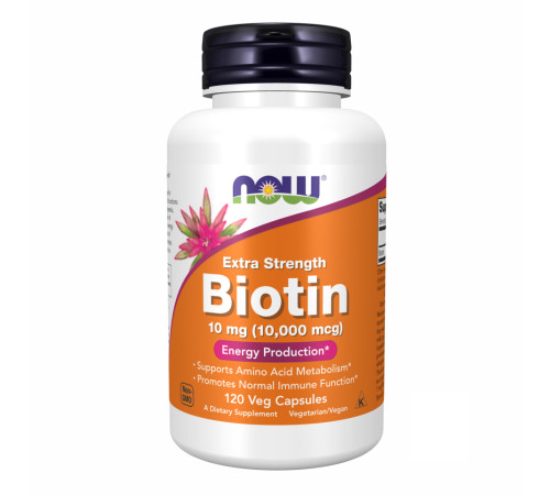 Біотин BIOTIN 10мг (10,000мкг) - 120 капсул