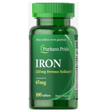 Iron Ferrous Sulfate 65 mg - 100 Tablets
