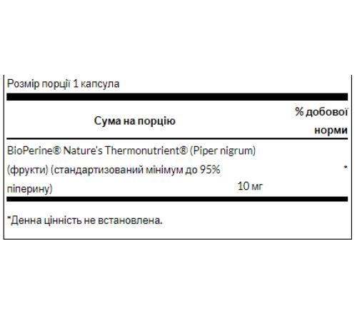 Bioperine 10 mg - 60caps