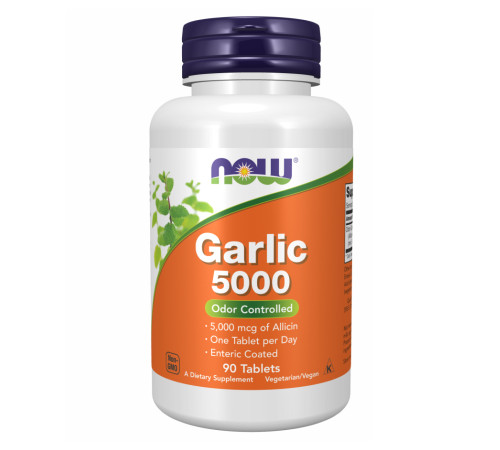 Garlic 5000 Enteric Now Foods - 90 tabs