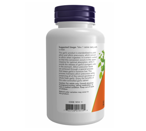 Garlic 5000 Enteric Now Foods - 90 tabs