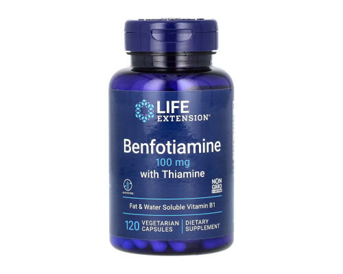 Бенфотіамін з тіаміном Benfotiamine with Thiamine 100мг - 120 капсул