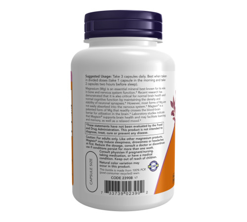 Magtein Now Foods - 90 vcaps Magtein Now Foods - 90 vcaps
