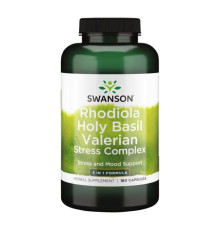 Rhodiola Holy Basil Valerian stress Complex - 180caps