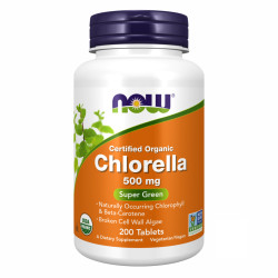Organic Chlorella Now Foods 500mg - 200 tabs