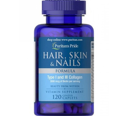 Hair, Skin and Nails Formula Type 1 and 3 Collagen - 120 caps