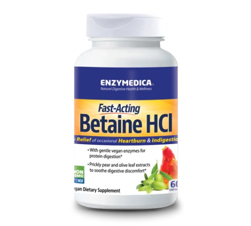Бетаїн гідрохлорид Betaine HCI 600мг - 60 капсул Бетаїн гідрохлорид Betaine HCI 600мг - 60 капсул