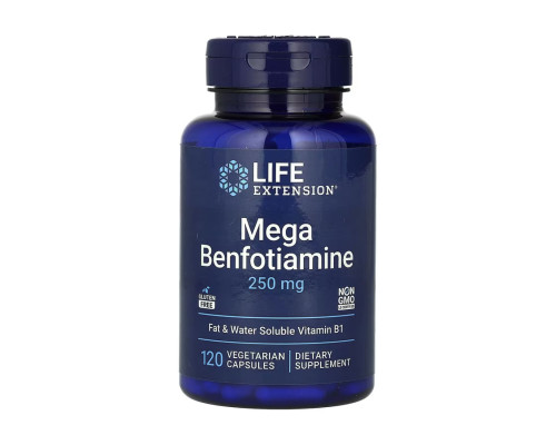 Бенфотіамін Mega Benfotiamine 250мг - 120 капсул