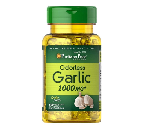 Odorless Garlic 1000 mg - 100 Rapid Release softgels