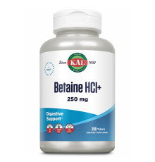 Betaine HCl Plus 250mg - 250 tabs