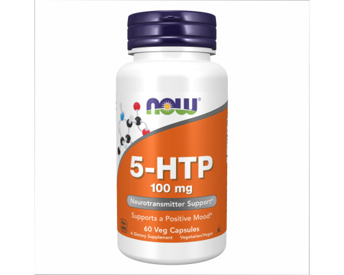 Гідрокситриптофан Now Foods 5-HTP 100мг - 60 капсул