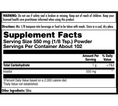 Inositol 550mg - 4oz